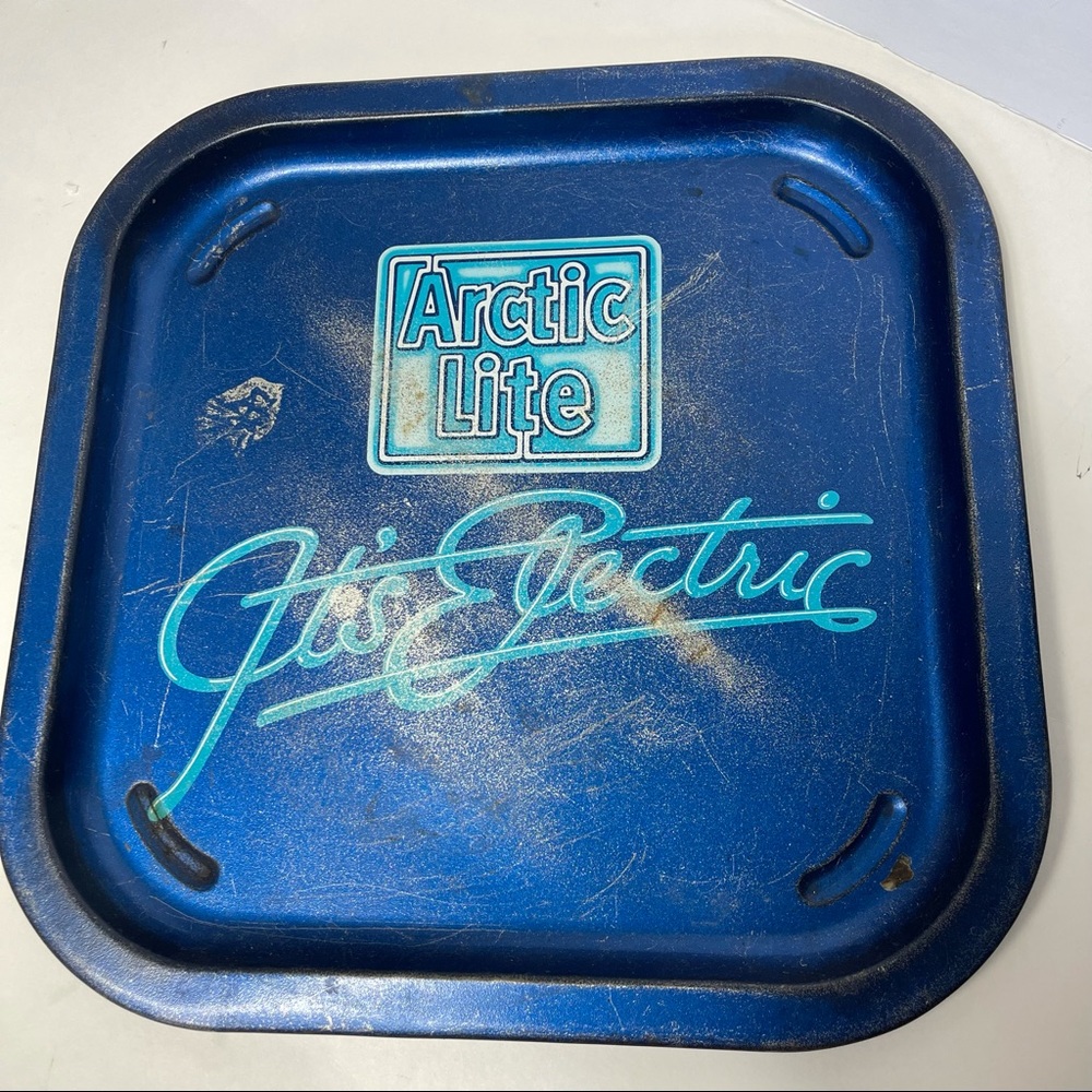 VTG 1970s ARCTIC LITE meta blue beverage tray